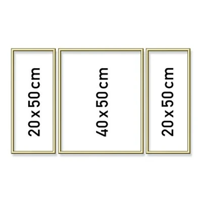 Afbeelding van Schipper 605140707 Schilderen Aluminium Frame voor 3 Triptiekfoto&#039;s, Goud