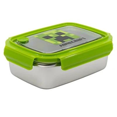 Afbeelding van Stor Minecraft Roestvrijstalen broodtrommel voor kinderen en volwassenen, 1020 ml