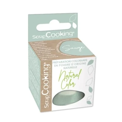 Image de Colorant en poudre d&#039;origine naturelle Sauge 10g Pâtisserie Cuisine Gateaux Biscuits Glaces Vert d&#039;Eau