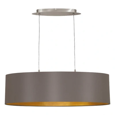 Afbeelding van Eglo Hanglamp Ovaal Maserlo Cappucino/goud Bruin