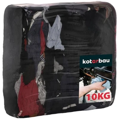 Afbeelding van KOTARBAU® Set katoenen reinigingsdoeken voor werkplaats, 10 kg, industriële reinigingsdoeken, keuken, open haard, auto