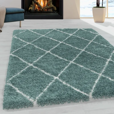 Afbeelding van Harmony Soft Shaggy Hoogpolig Vloerkleed Blauw / Turquoise 140x200 cm