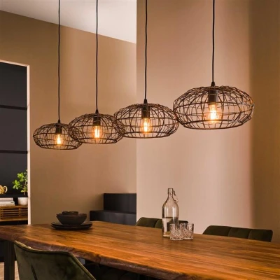 Afbeelding van Hoyz Hanglamp 4L Connect XL Zwart bruin