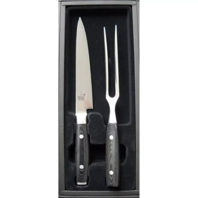 Afbeelding van Yaxell Ran Messenset Giftset 2 delig Vleesmes van 18 cm en een Vleesvork 16 69 La...