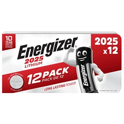 Afbeelding van Energizer Knoopcel CR2025 3 V 12 stuk(s) 163 mAh Lithium