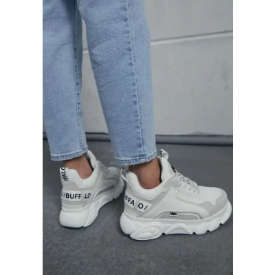 Afbeelding van Buffalo CHAI Sneakers laag, Dames, Maat: 41, White Imitatieleer/ textiel
