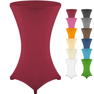 Afbeelding van Statafelhoezen, verschillende kleuren, 3 maten, diameter 60 cm, 70 80 bordeaux, Ø