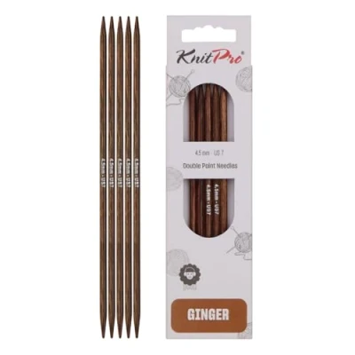 Afbeelding van KnitPro Ginger dubbele punt breinaalden 12,5 cm x 4,5 mm, 5 stuks