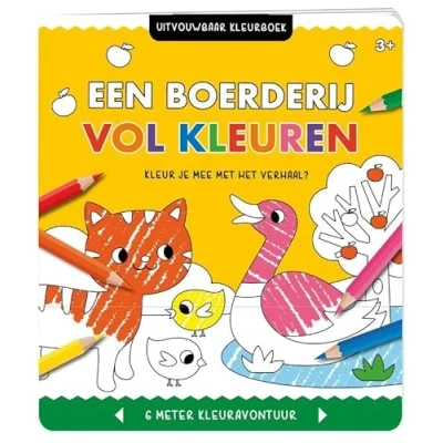 Afbeelding van Uitvouwbaar kleurboek Een boerderij vol kleuren