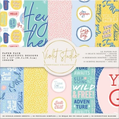 Afbeelding van Violet Studio Paperpad 30x30 cm Positivity