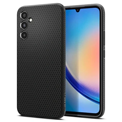 Afbeelding van Spigen Liquid Air Hoesje Geschikt voor Samsung Galaxy A34 Back Cover Flexibel TPU Zwart