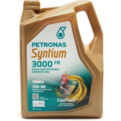 Afbeelding van Petronas Syntium 3000 FR 5W30 motorolie 5 liter jerrycan.