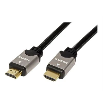 Image de Roline High Speed Câble HDMI avec Ethernet mâle pour 3 m double blindage noir / argent