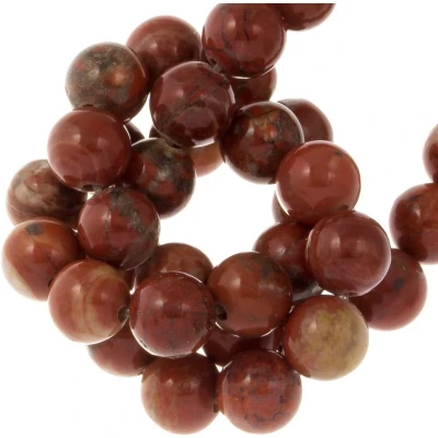 Afbeelding van Jaspis Breccie Kralen (10 mm) 40 Stuks