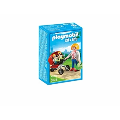 Image de Playmobil City Life 5573 Maman avec Jumeaux et Landau
