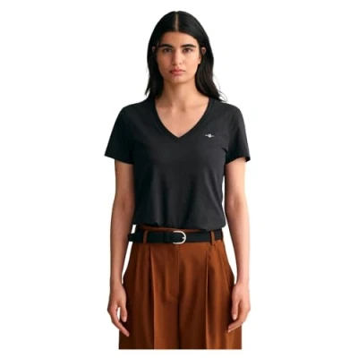 Afbeelding van GANT REG Shield Tshirt basic, Dames, Maat: XL, Black