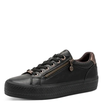 Afbeelding van s.Oliver Dames Sneaker Low 5 23600 42 Damessneakers, Zwart, 38 EU