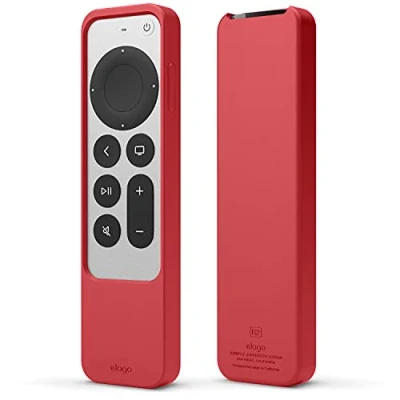 Afbeelding van elago R2 Dunne beschermhoes compatibel met Apple TV 4K Siri 3e (2022) en 2e generatie (2021) slank ontwerp, licht, krasbestendige siliconen, schokabsorberend, volledige toegang tot alle
