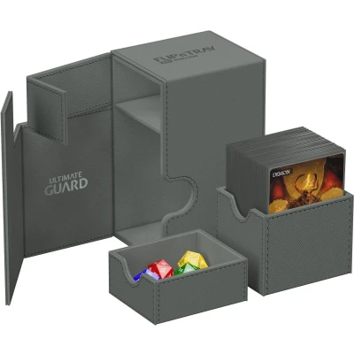 Afbeelding van Ultimate Guard Flip`n`Tray 80+ XenoSkin Monocolor Grijs