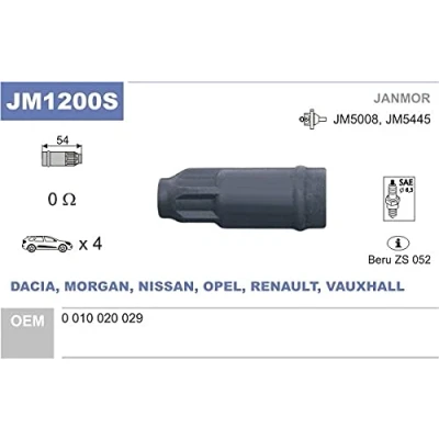 Afbeelding van JANMOR JM1200S Stekker, bobine RENAULT: SCENIC 2
