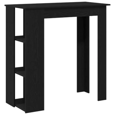 Afbeelding van vidaXL Bartafel Zwart eiken Hout Medium Rechthoekig Modern