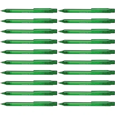 Afbeelding van balpen Schneider Fave M groen doos met 20 stuks