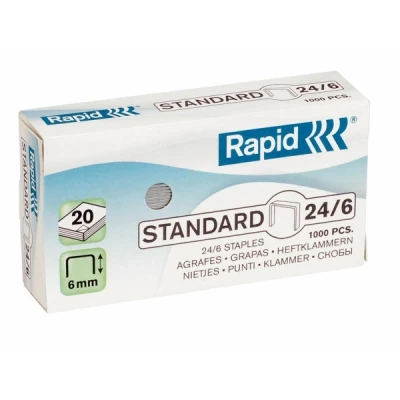 Image de Boîte de 1000 agrafes Rapid Standard N 24/6