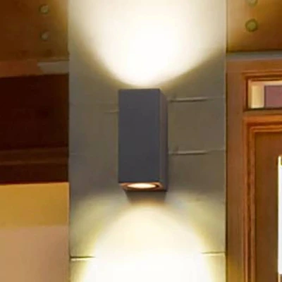 Afbeelding van LEDVANCE ENDURA Classic Square Updown buitenwandlamp, zwart, GU10 sokkel (max. 35 W), kan met eenvoudige of slimme lamp worden getest, down up/down lichtvariant, beschermingsklasse IP44