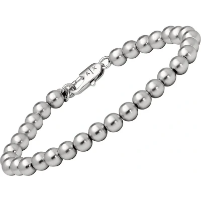 Afbeelding van Armani Exchange heren Kralenarmband AXG0118040 in de kleur Zilver