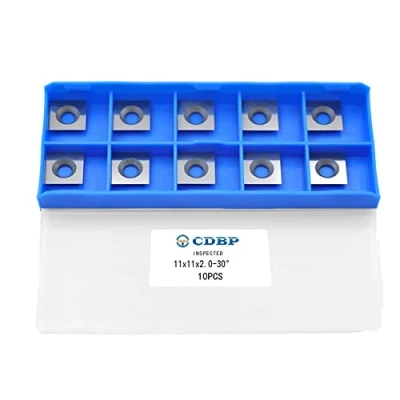 Afbeelding van CDBP 10 stuks wolfraamcarbide rechte vierkante snijpads 11 mm (11 x 2,0 mm) voor houtdraaigereedschap,