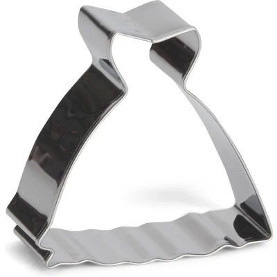 Afbeelding van uitsteekvorm Trouwjurk 6 cm RVS zilver