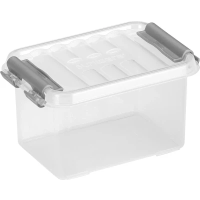 Afbeelding van Sunware Q line opbergbox 0,4L transparant metaal 11,8 x 7,7 6,2 cm