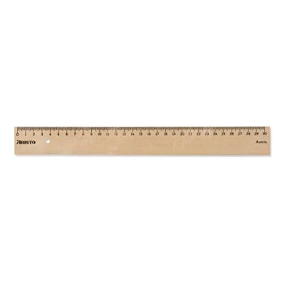 Afbeelding van Aristo liniaal 30cm hout met metaalinleg AR 23330