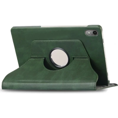 Afbeelding van iMoshion Tablet Hoes Geschikt voor Lenovo Tab P12 360 Draaibare Bookcase Groen