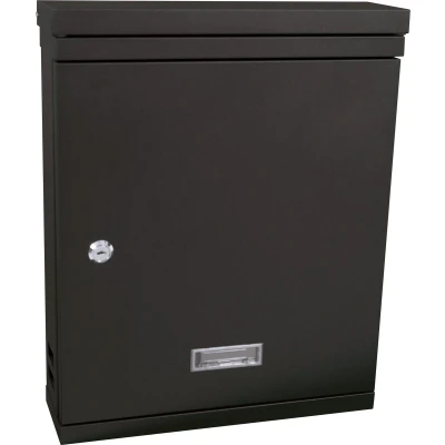 Afbeelding van V part Wandbrievenbus Valencian Galvanized Steel Powder Coated mat zwart