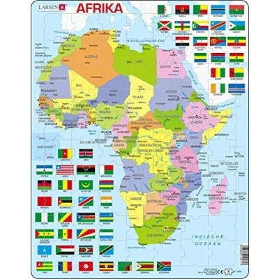 Afbeelding van Larsen Legpuzzel Maxi Afrika Junior Karton 70 Stukjes