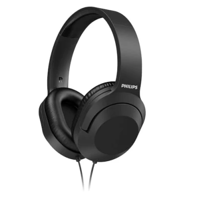 Afbeelding van Philips Audio H2005BK/00 stereo hoofdtelefoon, bekabeld, circum aural (2 m kabel, 40 mm luidsprekers, passieve geluidsisolatie, verstelbare en lichte hoofdband) zwart model 2020/2021, zwart, één