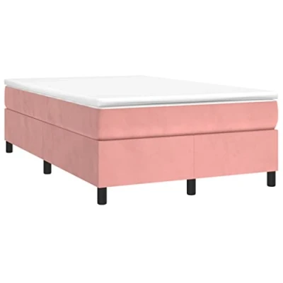 Image de vidaXL Cadre de lit Rose 120x200 cm Velours