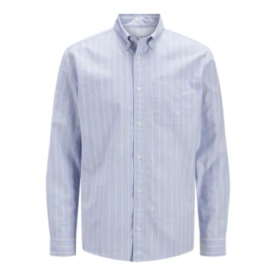 Image de Jprbrook Oxford T shirt L/S Noos, bleu coronet, S