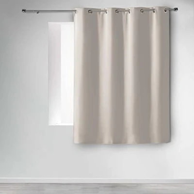Afbeelding van Douceur d&#039;Intérieur Gordijn met ogen (135 x 180 cm), ondoorzichtig, ivoor