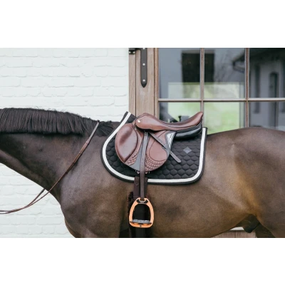 Afbeelding van Kentucky Zadeldekje Plaited Springen Zwart Full Agradi.be