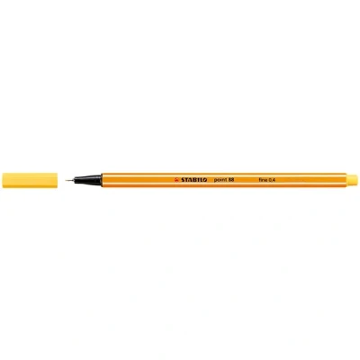 Image de STABILO Stylo feutre point 88, largeur du tracé: 0,4 mm, Jaune