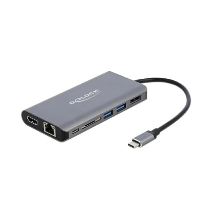 Afbeelding van USB C adapter / kaartlezer multiport naar displayport kabel HDMI 0.2 m Delock