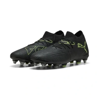 Image de PUMA FUTURE 8 MATCH MxSG Football Boots Unisex, Chaussures, Noir/Fizzy Light/Vert Terrain, 47