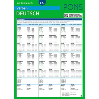 Afbeelding van PONS Verben auf einen Blick Deutsch