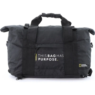Afbeelding van National Geographic Opvouwbare Reistas / Weekendtas Sporttas 29 Liter Vegan Pathway Zwart