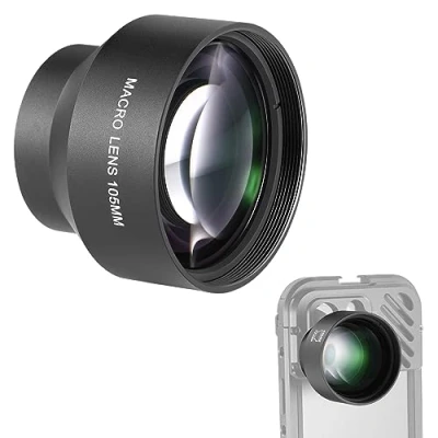 Afbeelding van Neewer 105 mm HD macrolens alleen voor 17 schroefdraad achterplaat, compatibel met SmallRig iPhone Samsung lensadapter, 46 frontschroefdraad, LS 26