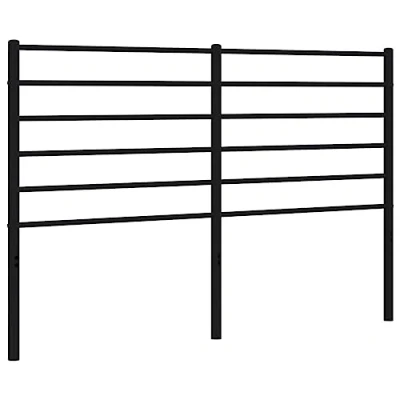 Afbeelding van Hoofdbord metaal zwart 160 cm