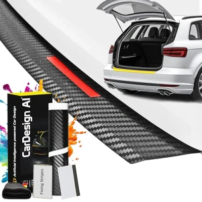 Afbeelding van Bumperbescherming compatibel met Audi Q5 FY 2017 2026 &amp; SQ5 (5 deuren, SUV): lakbeschermingsfolie en krasbescherming voor koffer/bumper (carbonrood)