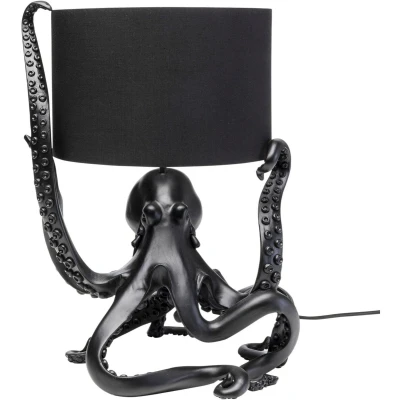 Afbeelding van Kare Octopus tafellamp, zwart, textiel, hoogte 47 cm